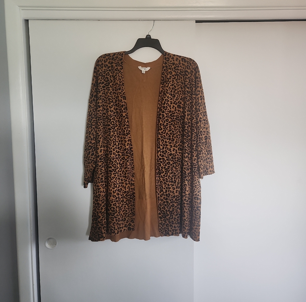 Terra & Sky Leopard Print Cardigan - Brown